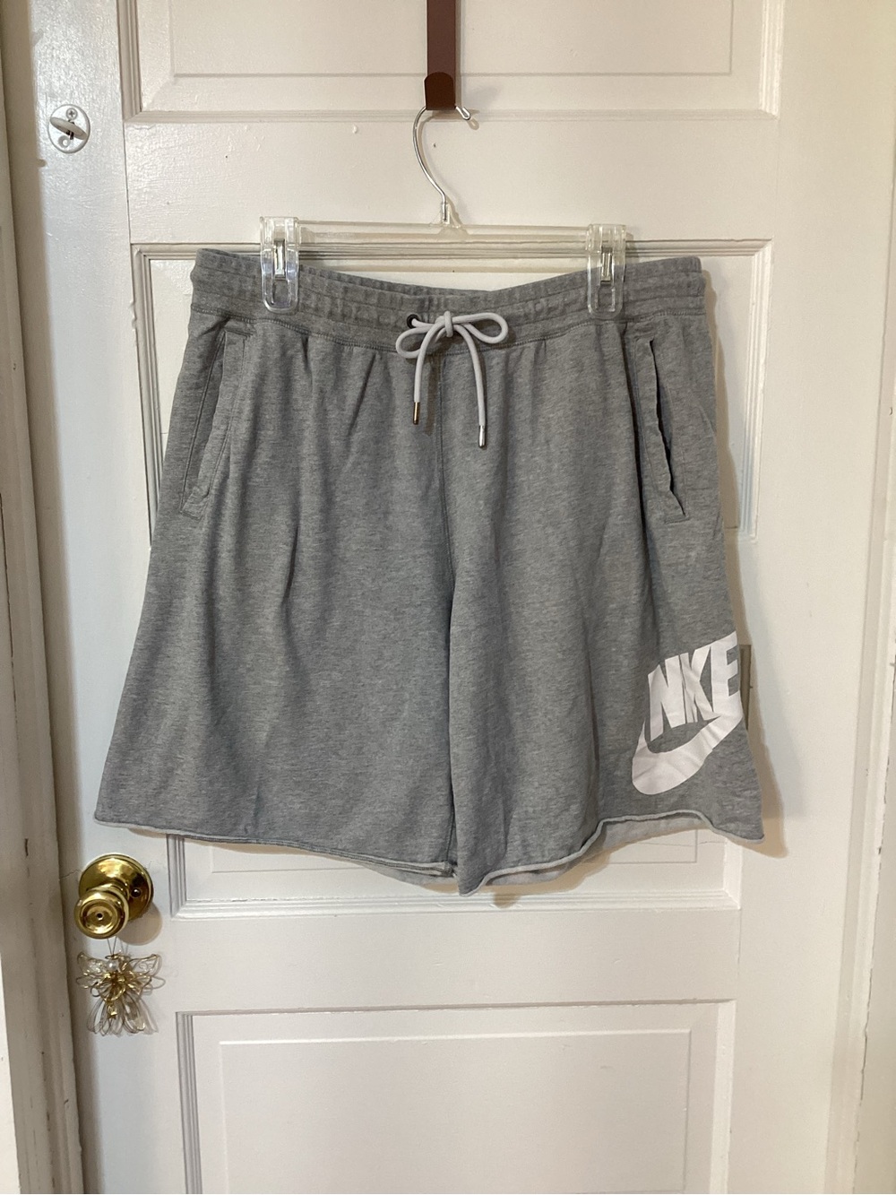 Nike Gray Fleece Drawstring Shorts